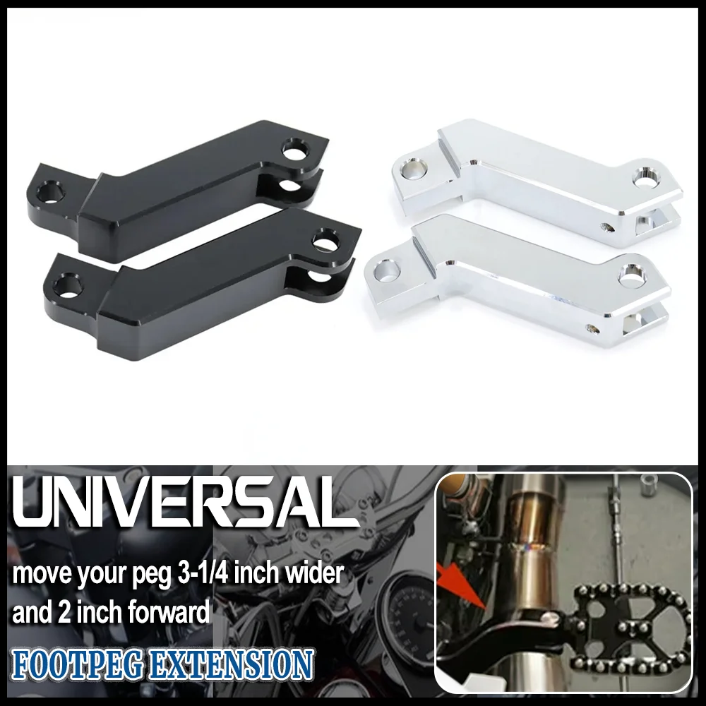 

Motorcycle Footpeg Extension Male Mount Support Bracket For Harley Touring Road King Street Glide Dyna Sportster Chopper Bobber