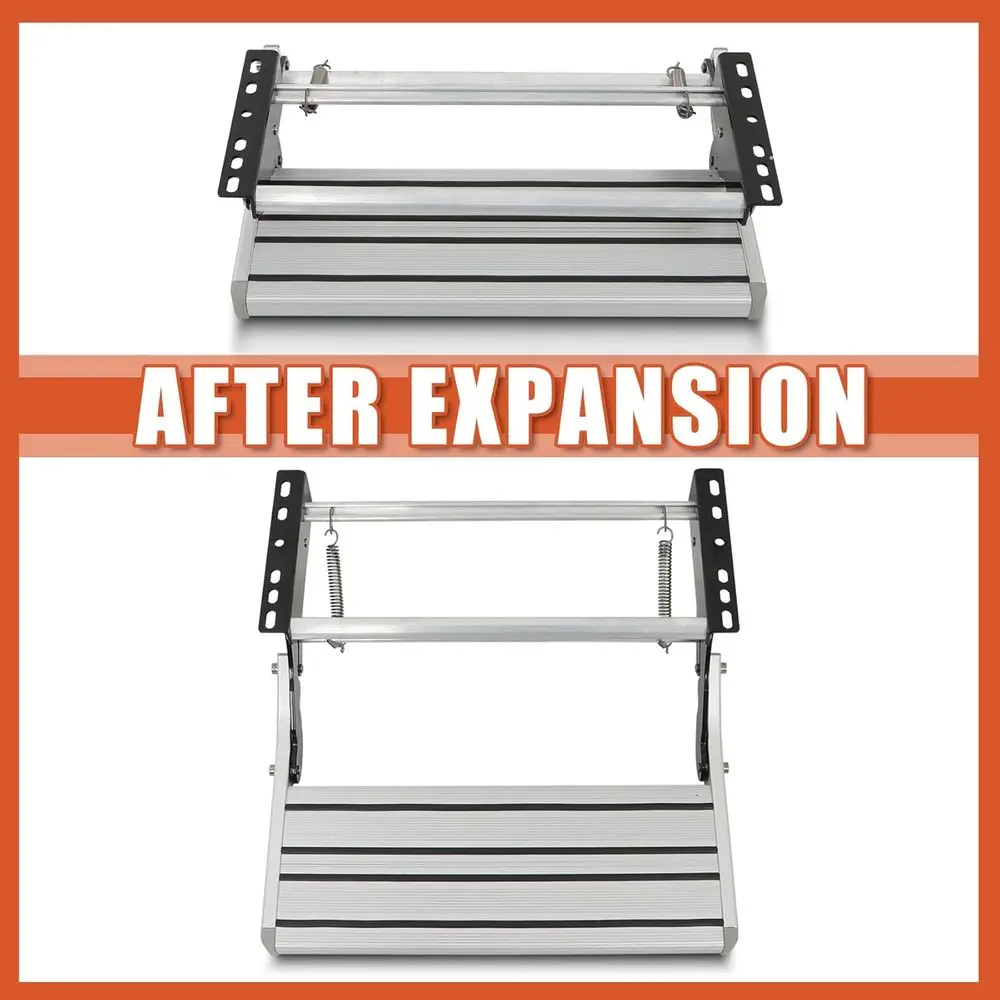 دليل RV خطوة سلم واحد خطوة تلسكوبي للطي RV دخول درج استبدال ل RV شاحنة تخييم متنقل السفر مقطورة #2