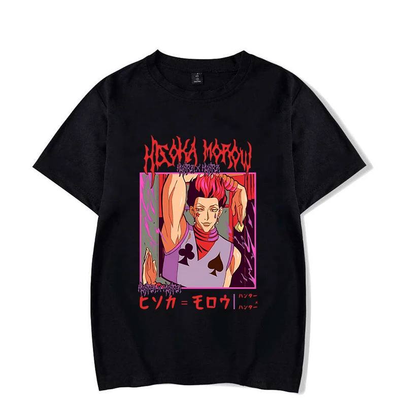 New Anime Hisoka Print T Shirts Women Men Casual Round Neck Tees Top Summer Cool Loose Short Sleeve