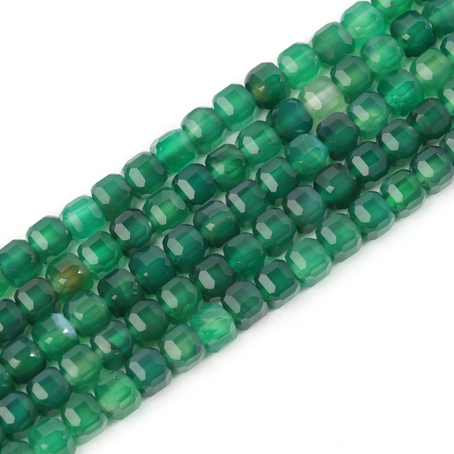 Natural Green Agate Faceted 5mm Square Cube Shape Beads for Jewelry Making Diy Bracelet Necklace Beading Accessories