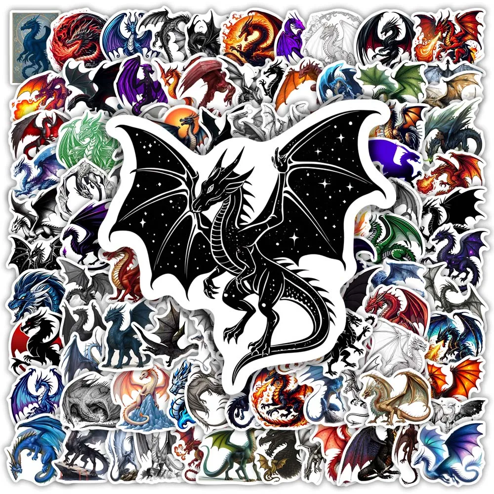 Cool Fantasy Magic Dragon Stickers Waterproof Vinyl Decal Decor DIY Toy for Junk Journals Scrapbook Diary Luggage Phone Laptop