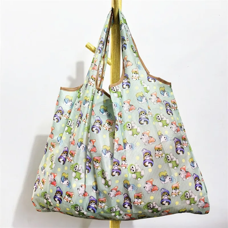Cartoon Fashion Large Foldable Eco Shopping Bag Portable Japan Grocery Tote Travel Handbag Mini Bag