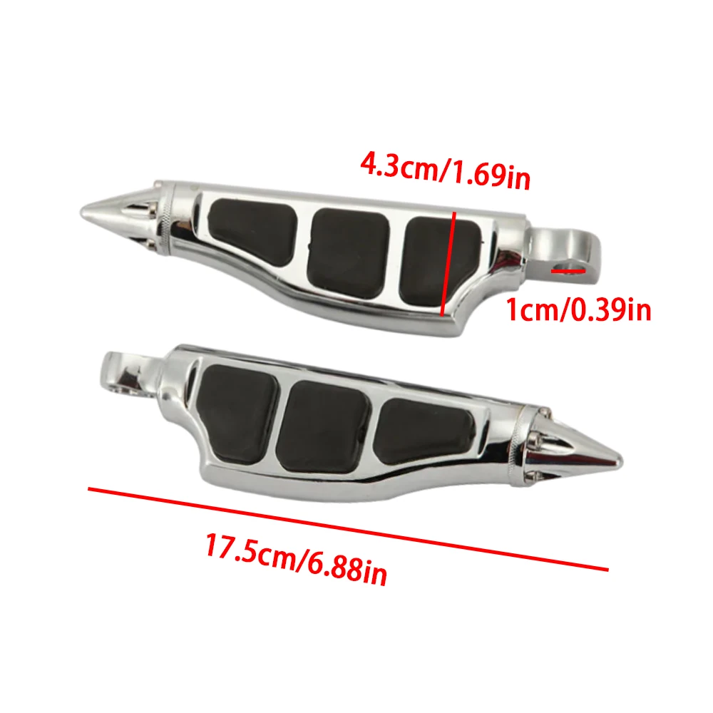 10mm Male Mount Motorcycle Foot Pegs Footrests Pedal CNC Aluminum For Harley Touring Softail Sportster XL