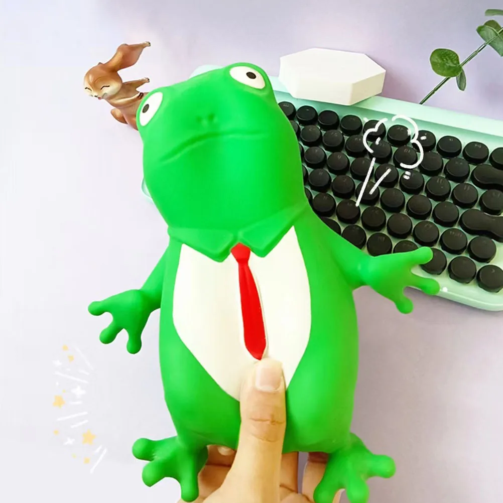 Animal Toy Frog Squeeze Plaything Lifelike Frog Squeezing Plaything Pressure Relief Party Toy Piggy Toy For Stress Splash