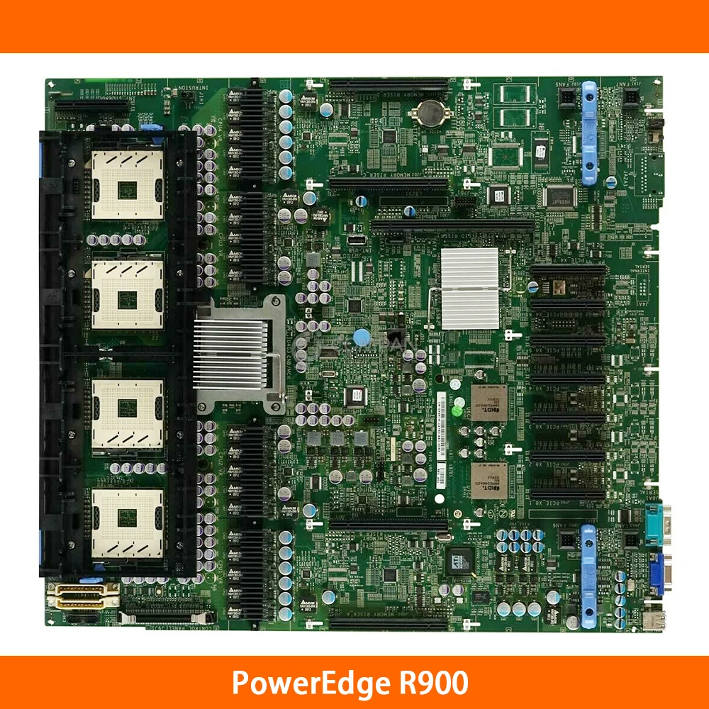 Untuk DELL PowerEdge R900 X947H TT975 OC284J F258C C764H Server Motherboard mendukung E74/E73 seri CPU sepenuhnya diuji