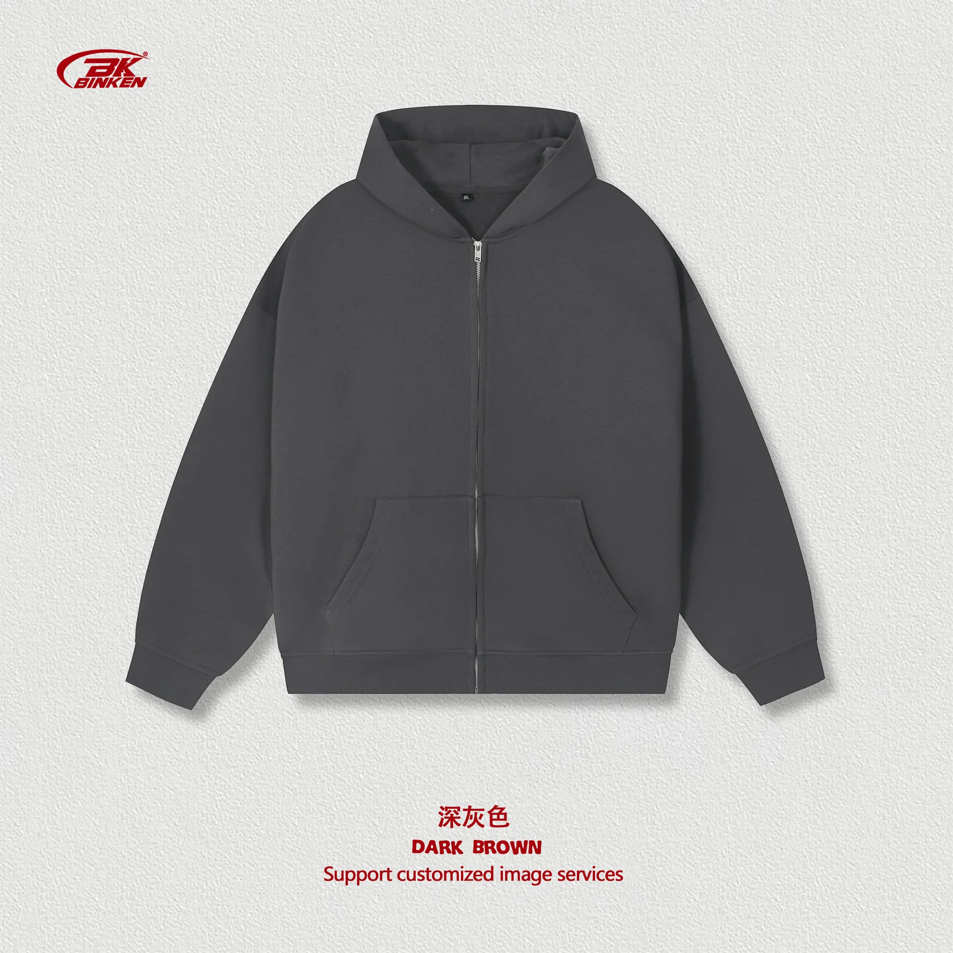 معطف رجالي 360 جرام سويت شيرت بقلنسوة بسحاب بلون سادة للأولاد والمراهقين، سترة رياضية وترفيهية، سترة بحلقات لـ spri