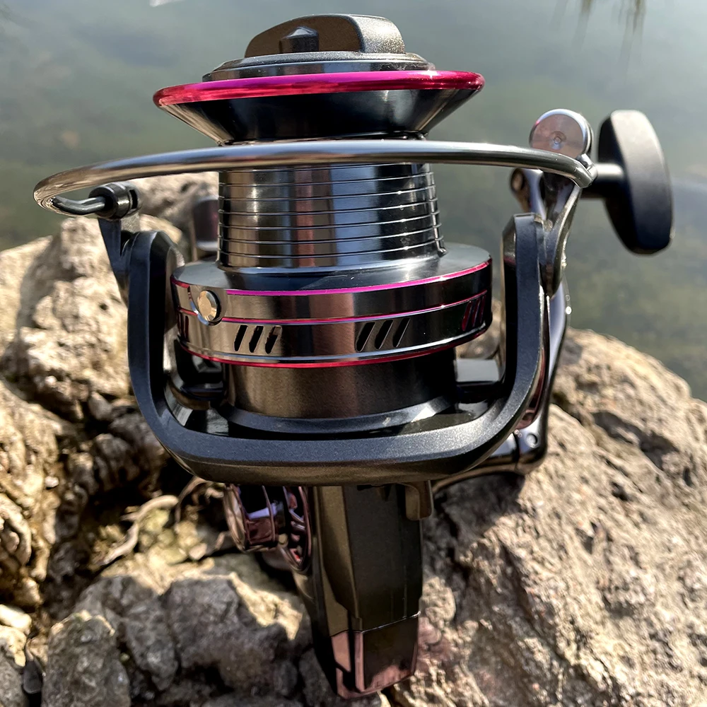 GHOTDA Spinning Fishing Reel with Large Spool Strong Body Saltwater Spinning Fishing Reel YO 9000 10000 12000