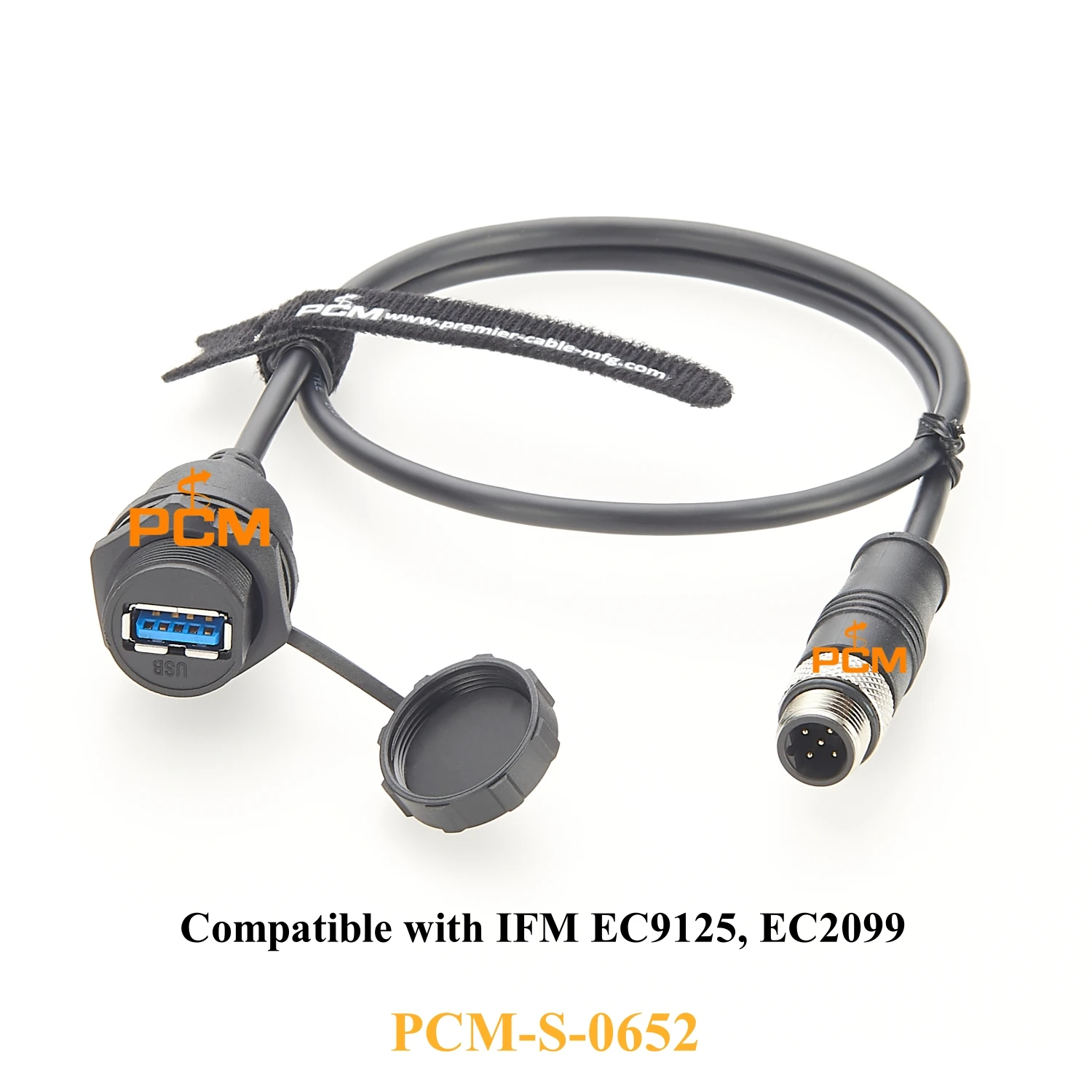Kabel złącza M12 do USB 5-pinowy do 3.0 USB IP67 kompatybilny z IFM EC2099 dla wyświetlaczy i modułów dialogowych PDM360 NG