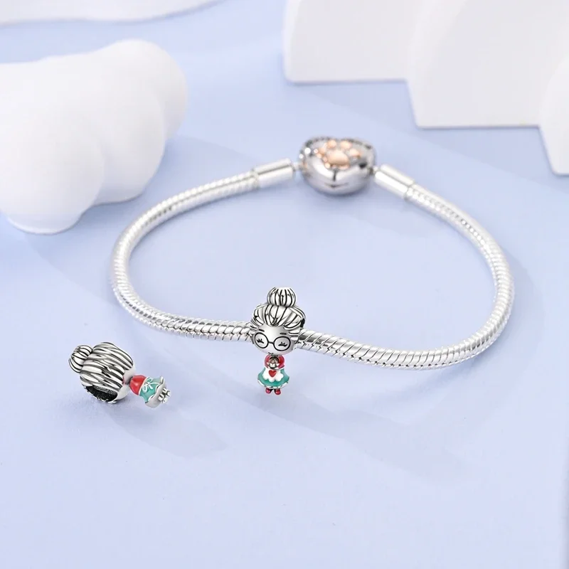 

Подвески из серебра 925, теплые бусины для бабушки и семьи, подходят для подвесок Plata 925, оригинальные бусины для браслета, женские ювелирные изделия