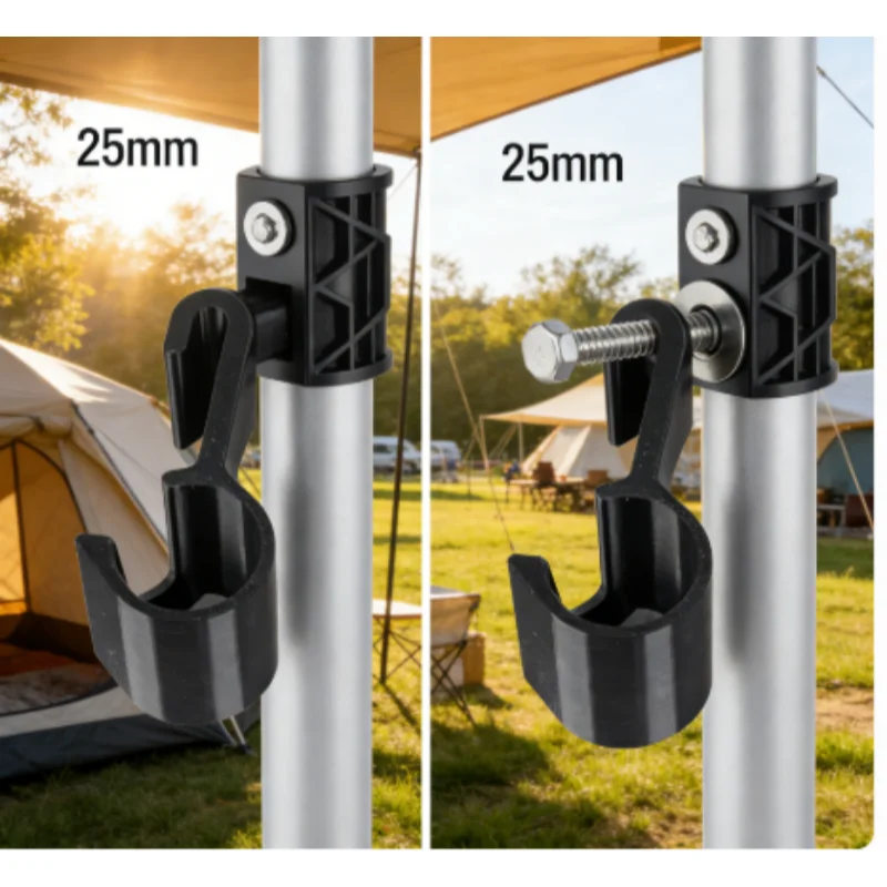 

Multifunctional RV Awning Rafter Hook For 25mm Pole Universal Camper Trailer Awning Hook Easy Install Screw Mountable