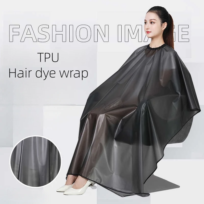 Hair Dye Wrap For Hair Salons Translucent Household Waterproof Hairdressing Capes Thicken TPU Cloak  Barber Permed Hair  Shawl
