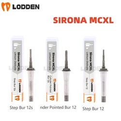 Sirona MCXL Wiertło dentystyczne do frezowania cyrkonu/emax/PMMA DC Diamentowa powłoka Średnica cylindra Spiczaste 12s/Wiertło krokowe 12s/Wiertło krokowe