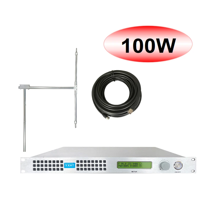 YXHT-1U, 100W FM Transmitter 87.5-108MHz Broadcast For School, Church, Radio Stations