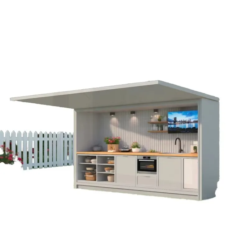 Stainless Steel Outdoor Kitchen Sink Base Cabinets Modern Design Eco-Friendly Features Fireproof Construction for Custom