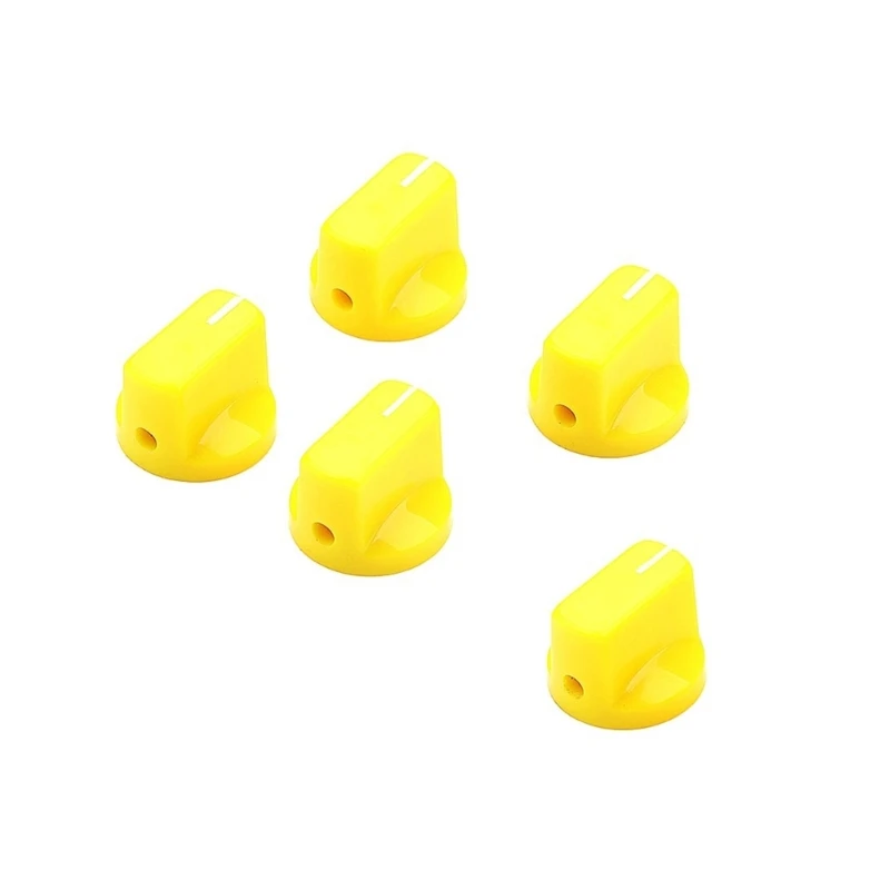 5Pcs Plastic Flush Head Guitar Knob Guitar Amplifier Effect Pedal Knobs Replacement Pointers Control Knobs Guitar Part