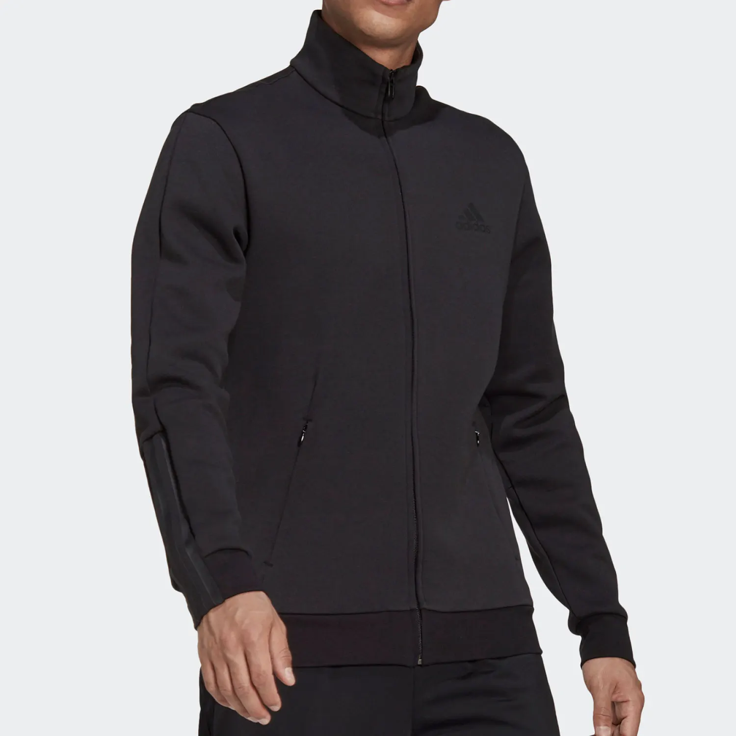 

Официальная мужская вязаная спортивная куртка Adidas с воротником-стойкой и длинными рукавами H12217