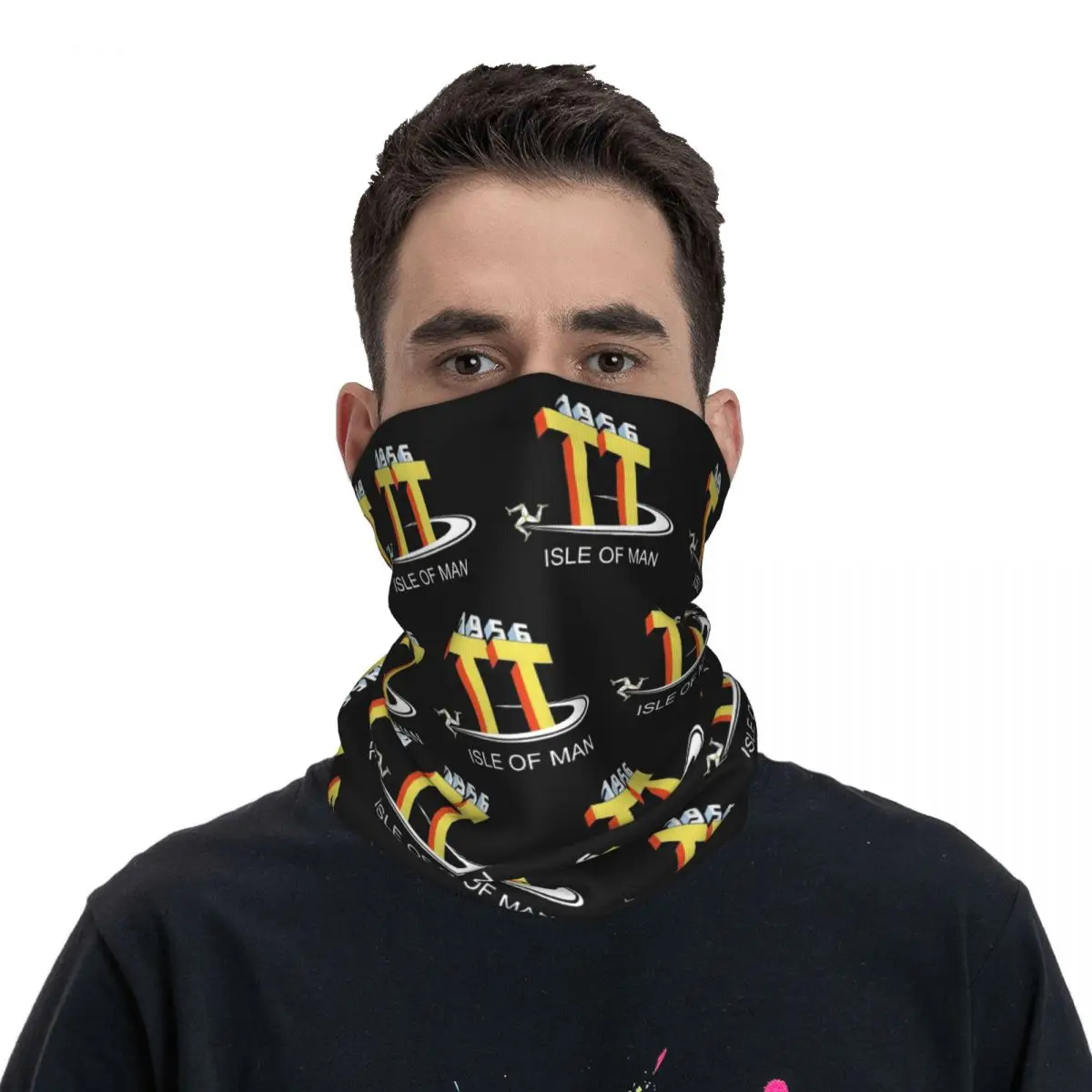 1956 ISLE OF MAN TT LOGO RETRO Bandana Neck Cover stampato VINTAGE Balaclavas Wrap sciarpa copricapo Running Unisex adulto inverno