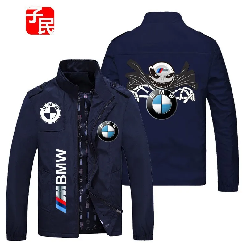 BMW Logo Men's High Neck Zip-Up Vintage Jacket Men's High Quality Motorcycle Jacket 2025 New BMW Motorcycle Outdoor Jacket