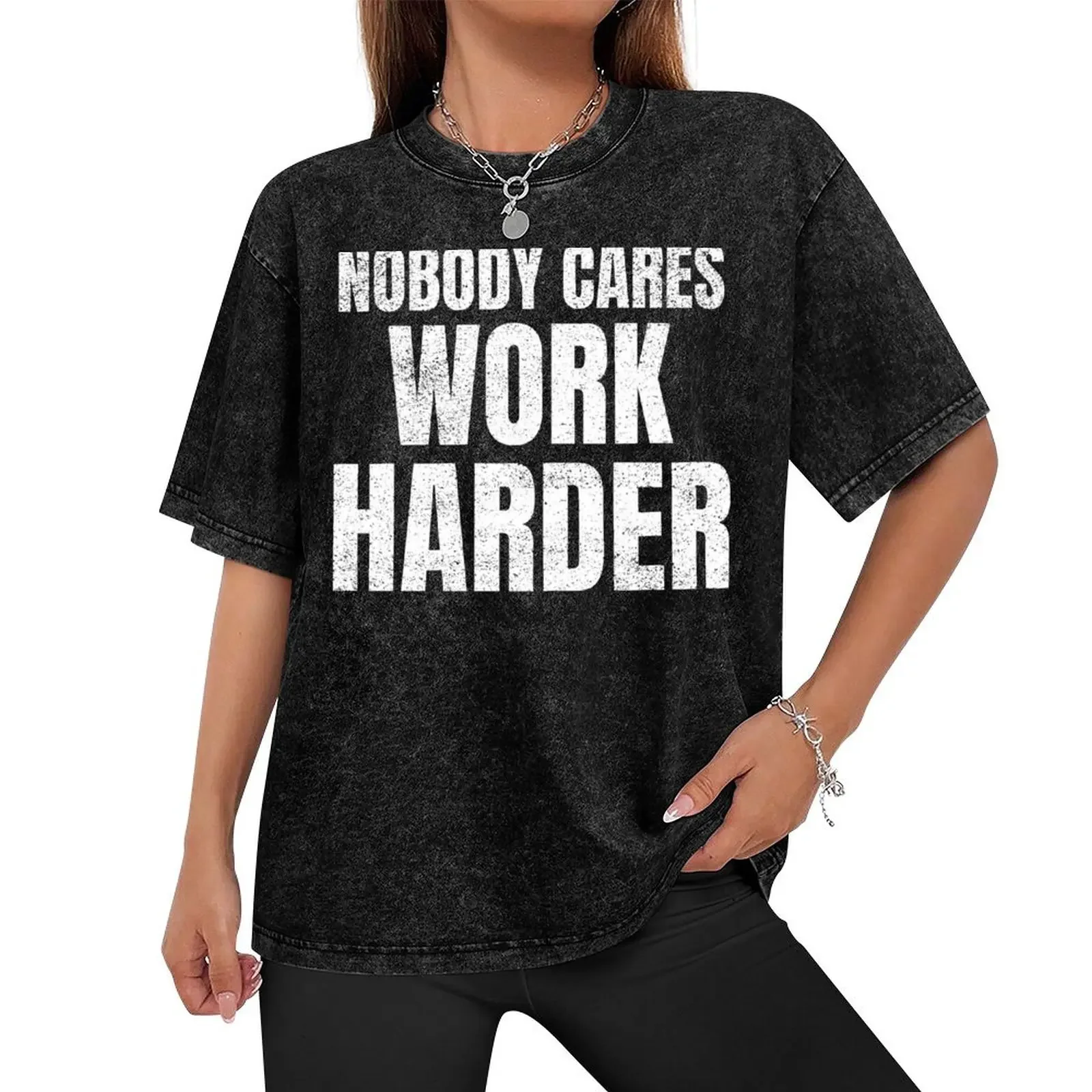 Nobody Cares Work Harder T-Shirt tops custom shirt designer shirts blue archive t shirts for men