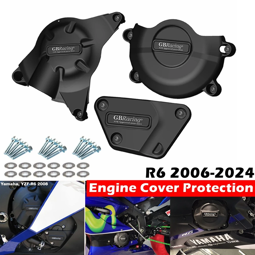 

Motorcycles Engine cover Protection case for case GB Racing For YAMAHA R6 2006 -2024