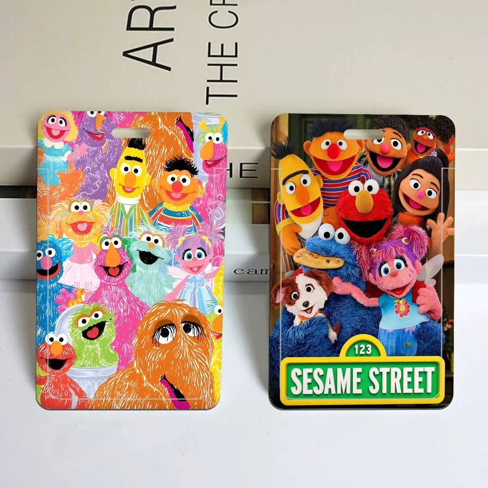 Anime Cartoon S-Sesame S-Streets Lanyard Keys Chain Credit Card Cover Pass Charm Straps ID Badge Holder Key Accessories Gifts