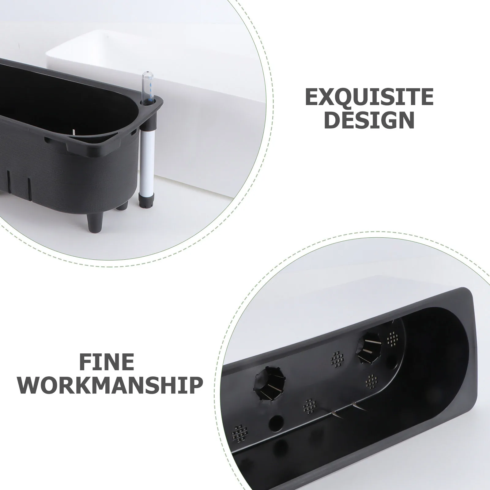 

1Set Automatic Water Absorption Flower Pot Durable Plant Pot with Water Level Indicator for Home Garden Office Use