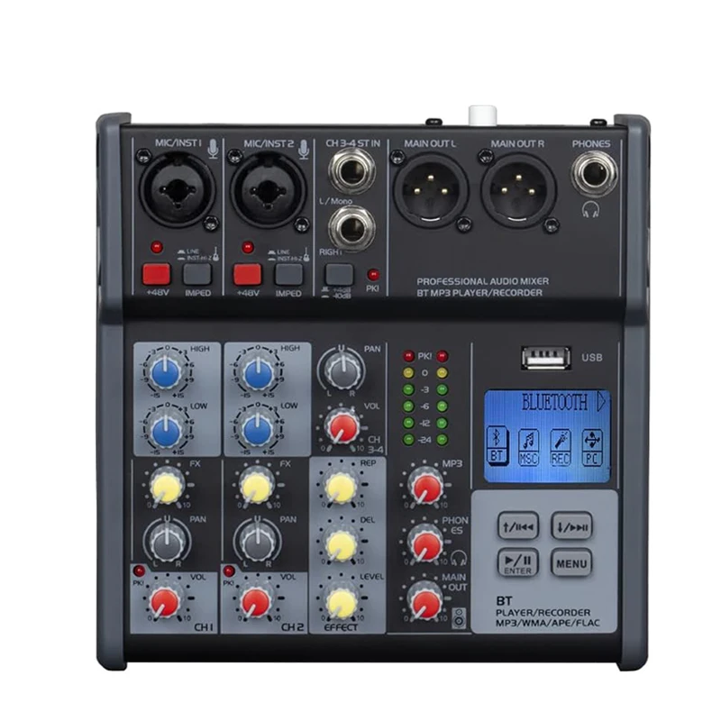 console-de-mixage-audio-4-canaux-a-succes-–-carte-son-pour-enregistrement-en-direct-prise-usb-connecteur-micro-xlr-alimentation-48v