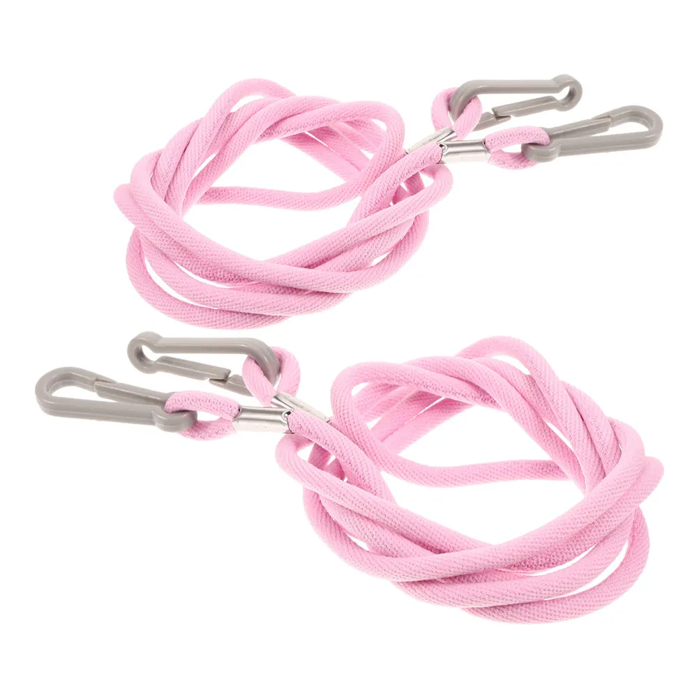 

2Pcs Pink Ski Glove Lanyards Neck Strap Mitten Clip Elastic Glove Holder Rope for Winter Outdoor Activities