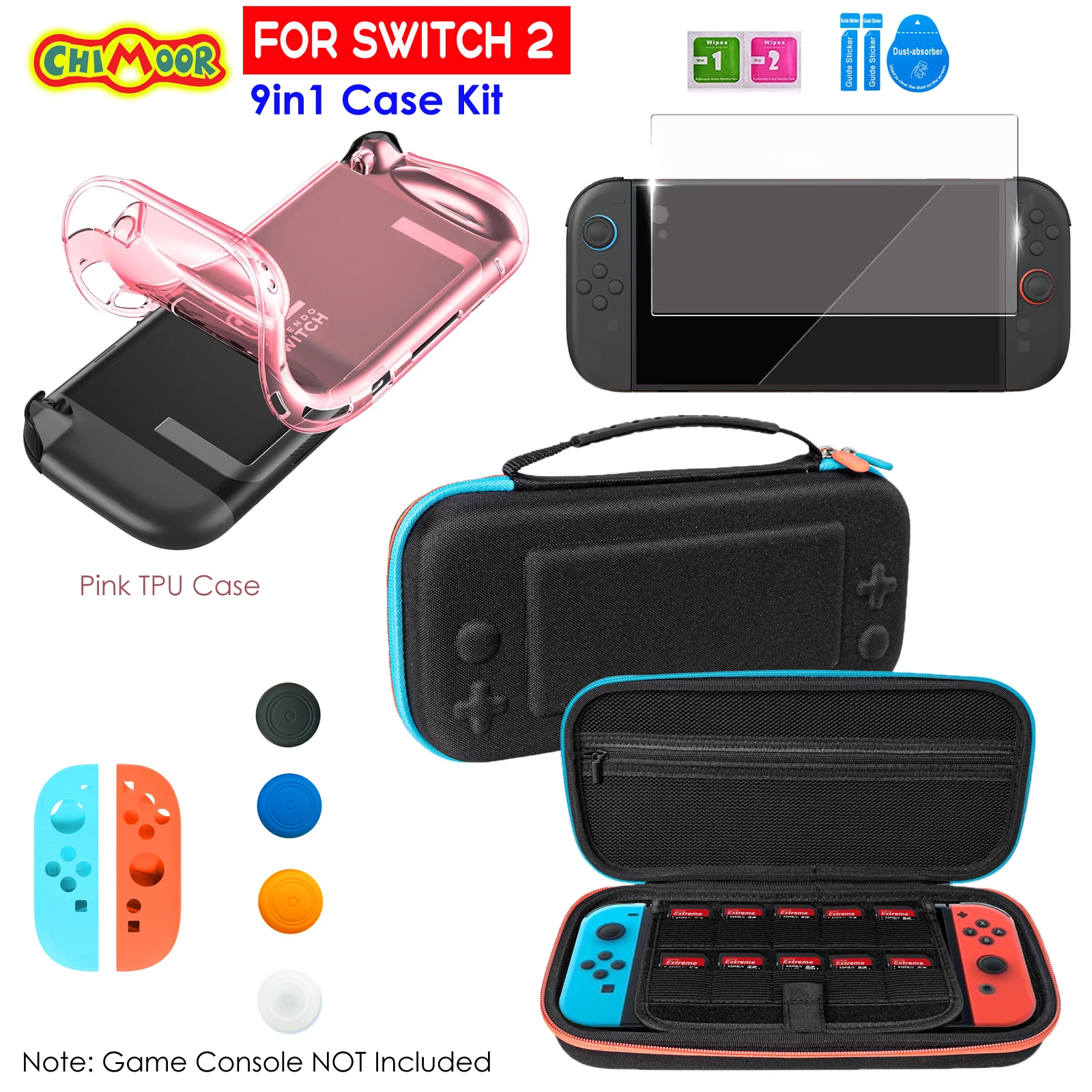 Schutzhülle für Switch 2 (2025), NS 2, TPU-Schutzhülle, kratzfest, stoßdämpfend, ergonomisches Griffdesign für NS2 – Detail 14