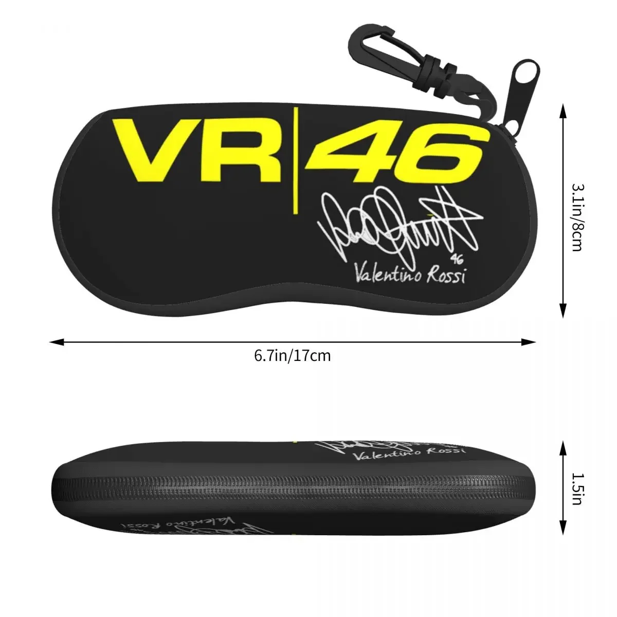 Custom Rossi Glasses Case Stylish Motorcycle Racing Shell Eyeglasses Case Sunglasses Box