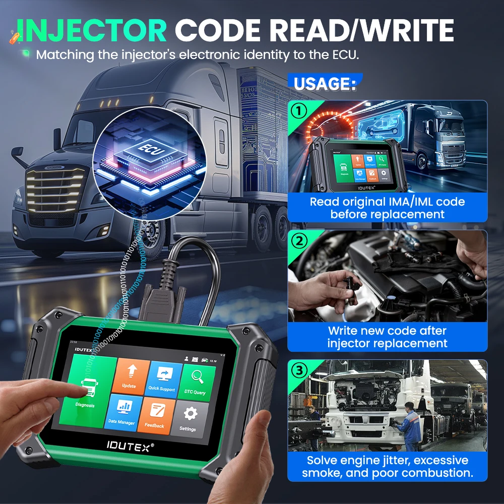 IDUTEX TS710 HD Alat Diagnosti - Heavy Equipment Diagnostic Tool ulasan dan harga