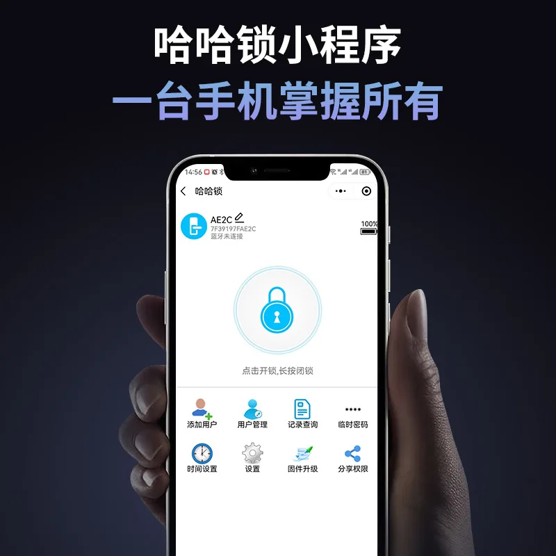 Shopping Mall Smart Lock, No Punching, Support Fingerprint Password Swiping, Office Glass Door Fingerprint Lock