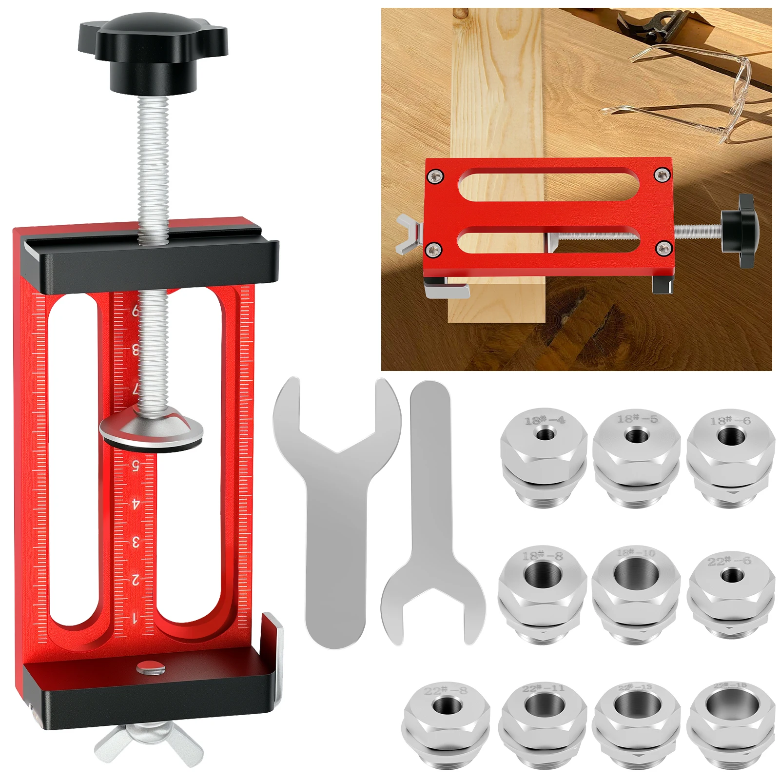 

Aluminum Profile Drill Guide Labor-saving Hole Jig Rustproof Profile Punch Locator Carpenter Deck Cabinet Woodworking Tools