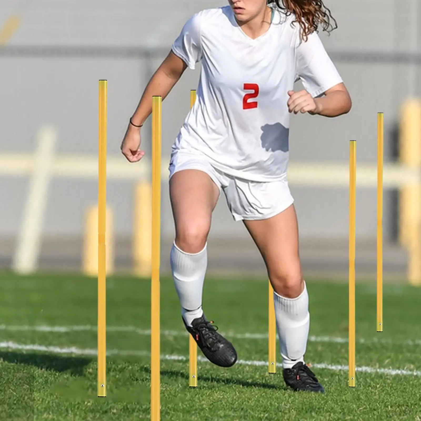 6 pçs pólos de treinamento de agilidade de futebol portátil pólos de sinal de futebol para competição basquete prática de futebol esportes ao ar livre