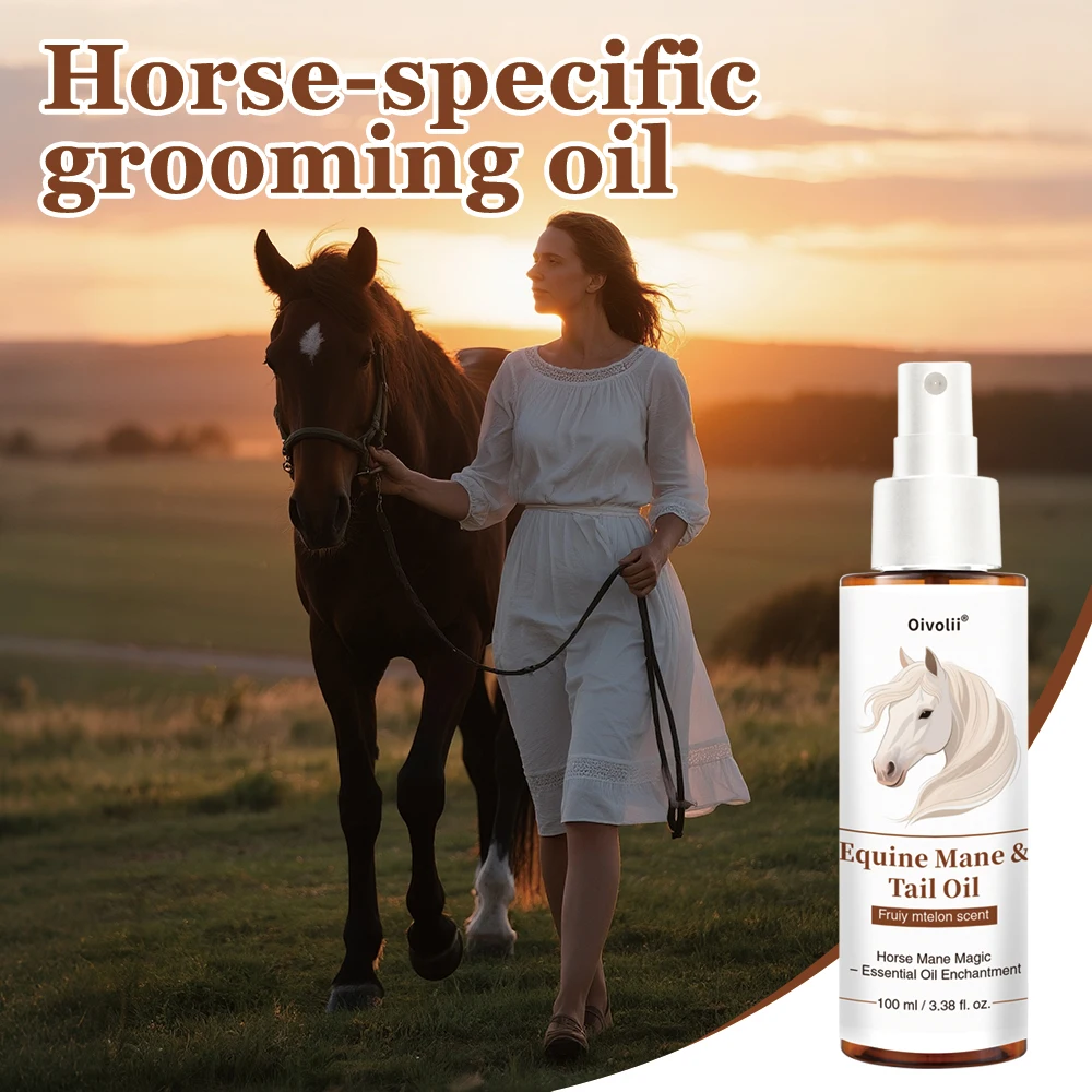 Horse Hair Care Oil Shiny Coat Mane Tail Growth Natural Plant Ingredients Detangler Conditioner Treatment Grooming All Breeds view 6