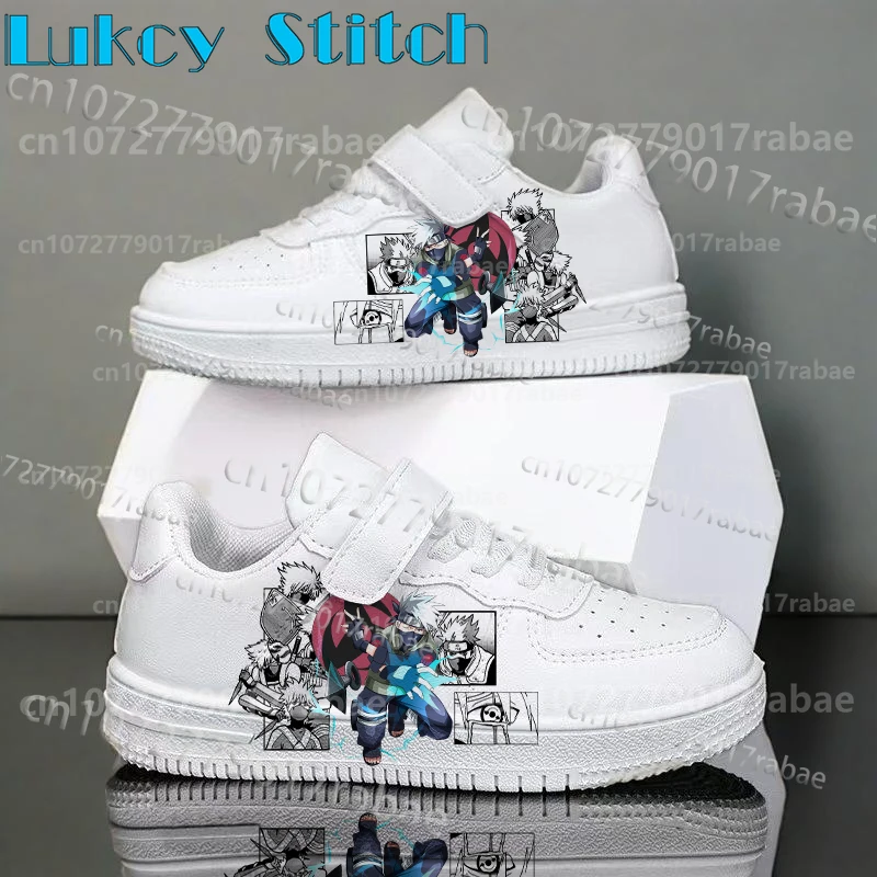 

Naruto Figure Design Parent Child Shoes Man Woman PU Leather Durable Comfortable Lace Up White Board Shoes Boys Girls Gift