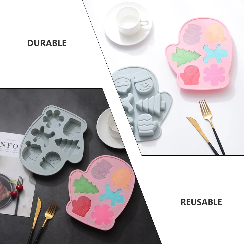 クリスマスグローブ型シリコンモールド環境に優しい食品グレードのチョコレートケーキクッキーフォンダンベーキングアクセサリー