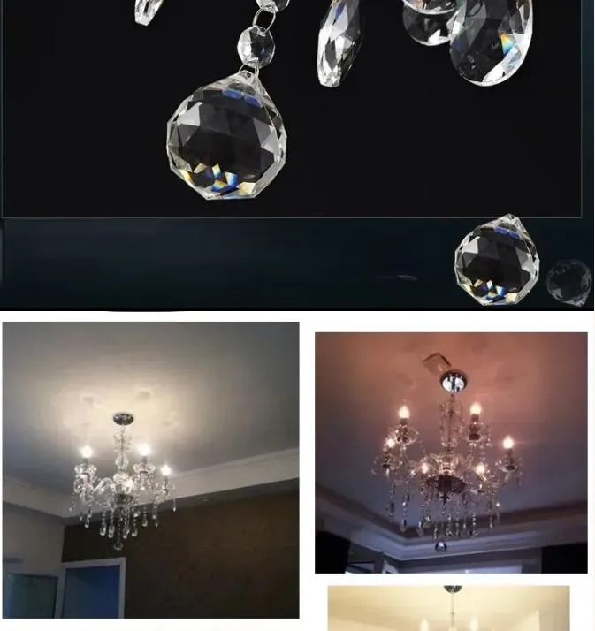 

Lustres Modern 6 Arms Home Crystal Chandelier Living Room Indoor Lamp Decoration