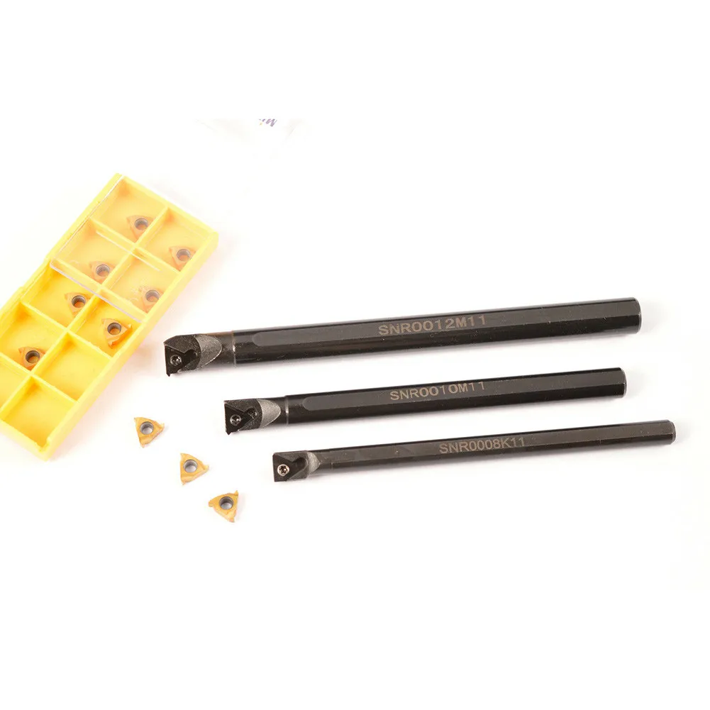 Perfectly Crafted Thread Turning Tools SNR0008K11 + SNR0010K11 + SNR0012M11 Holders with For 11IR AG60 Inserts
