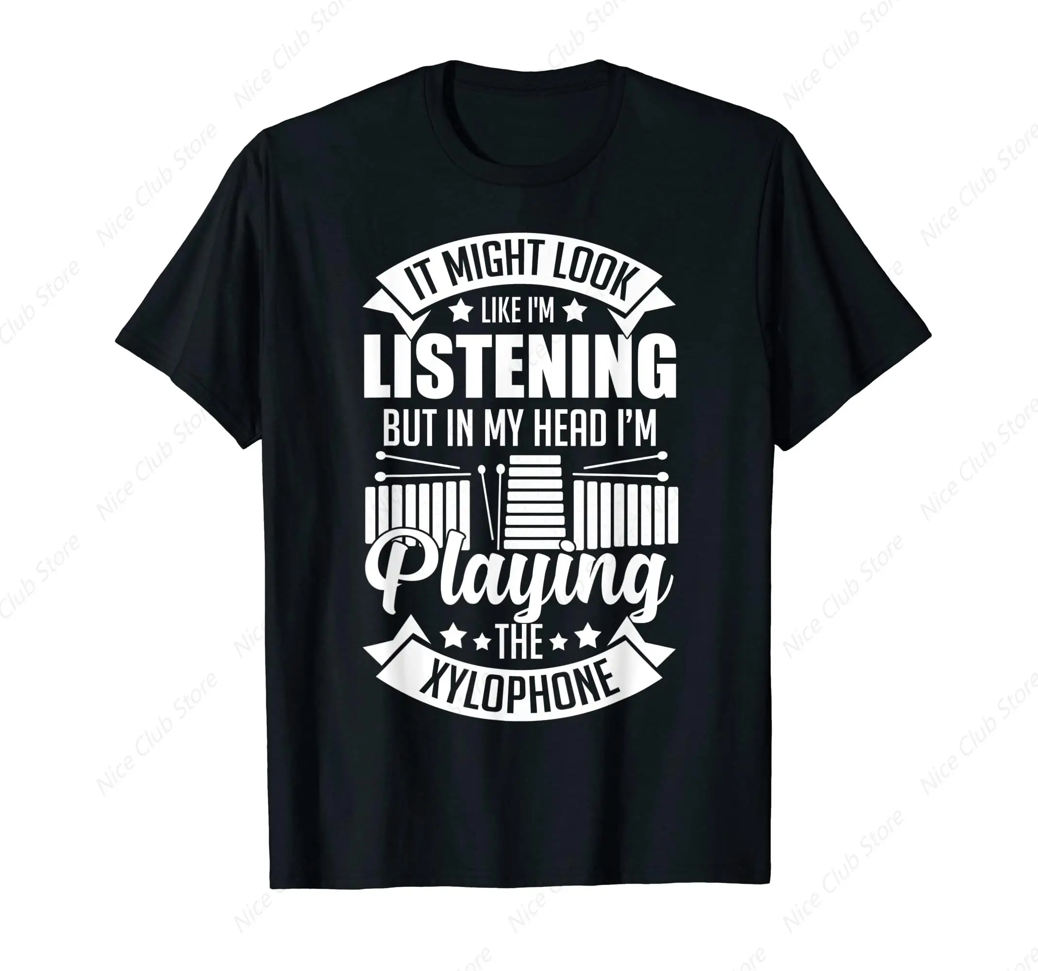 Instrument Notes Player Glockenspiel T-Shirt for Men Cotton 100% Summer Tops Women