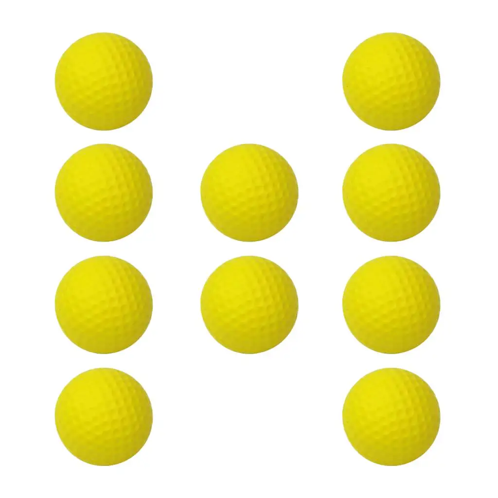 10Pcs Lightweight Practice Golf Balls Soft Elastic Indoor Ball