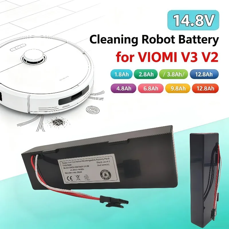 14.8V Batería Recargable Para Aspirador Robot VIOMI V3 V2 Pr VRVCLMB21B MVVC01‑JG Varias Capacidades