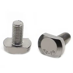 M5 M6 M8 M10 M12 GB37 A2-70 304 Stainless Steel T-Slot Chute Rail Track T Shape Type Rectangle Hammer Head Screw Bolt