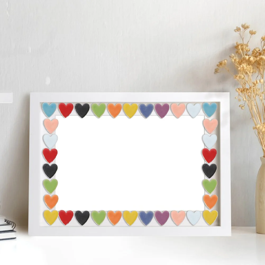 

Ceramic Mosaic Tiles Heart Mosaic DIY Patches Kits Versatile Uses Tabletops Decorative Mirrors Heart Tiles Tile