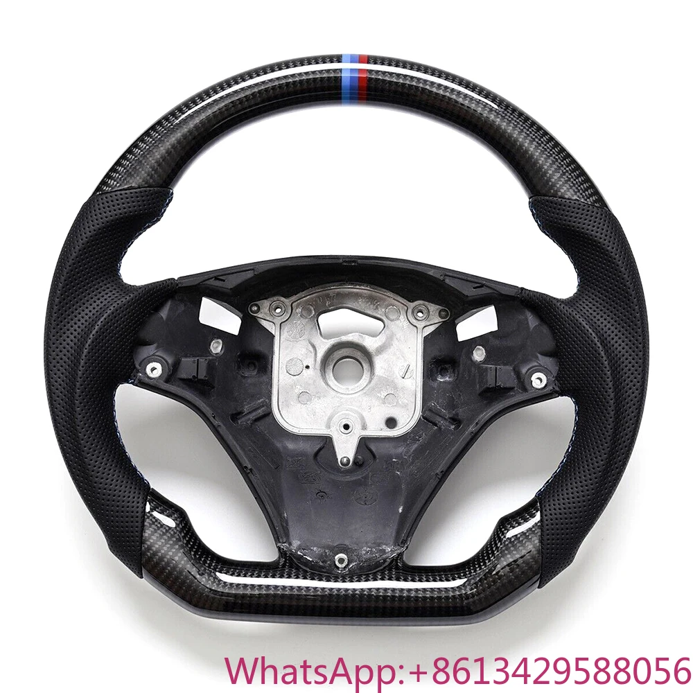 

True Carbon Fiber Flat Custom Sports Car Steering Wheel for BMW E90 E92 E93 M3 328i 335i
