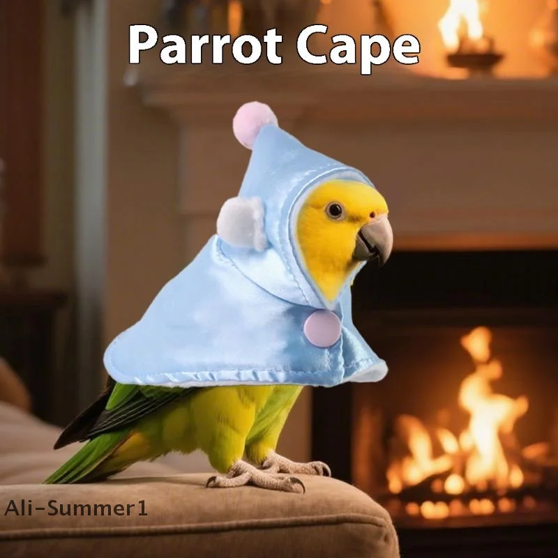 【E】Capa divertida con manto de loro, ropa bonita y suave para juegos de rol de pájaros, accesorios para fotos de Cosplay, ropa para loros y pájaros, accesorios para mascotas