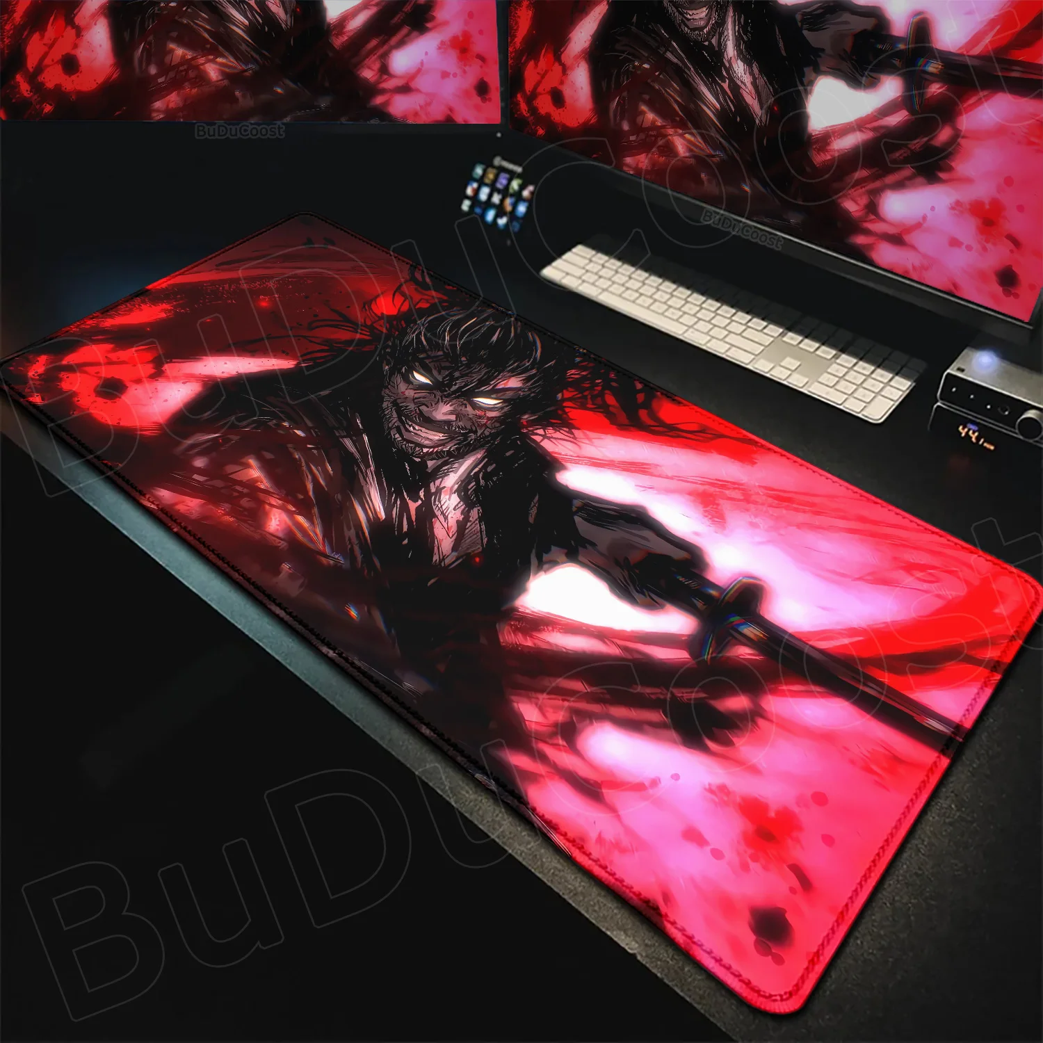 

2026 New Wallpaper Miyamoto Musashi Vagabond Manga Mousepad Large Gaming Compute Gamer PC Keyboard Mouse Mat Non-slip Rubber Pad