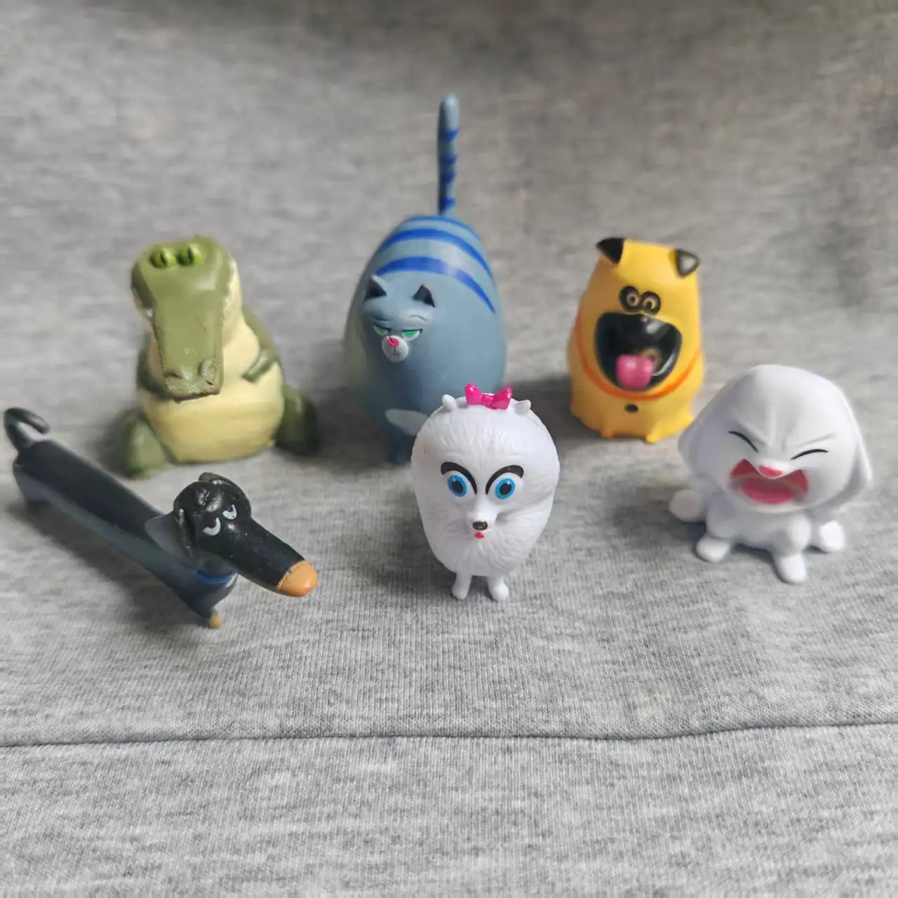 14 Uds. Secret mascotas PVC conejo bola de nieve Gidget Mel perro Max Duke gato figura de acción juguetes regalo de Navidad juguete