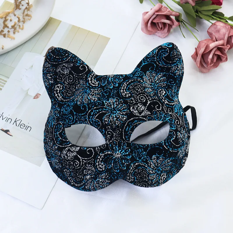 Donne sexy Gioco di ruolo Maschera per gatti Mezza faccia Volpe Animale Cosplay Maschera per il sesso Maschera per feste di Halloween Maschere fantasia per balli in maschera