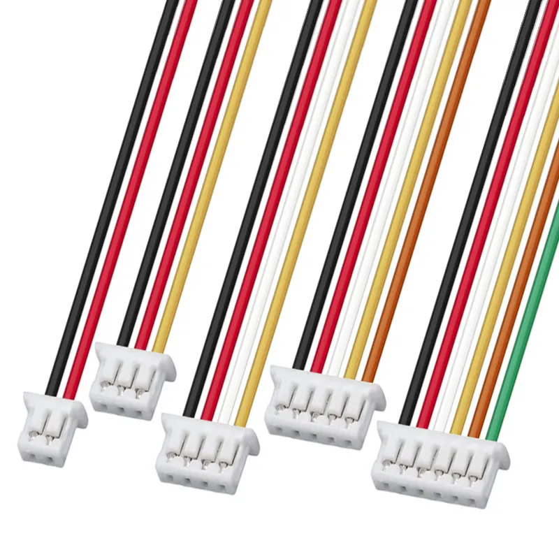 10PCS 1.25MM Spacing MX1.25MM Single/Double Head Female Plug Connector with Wire 2/3/4/5/6/7/8/9/10/11/12Pin